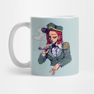 Pipe Smoking Sailor Girl Mug